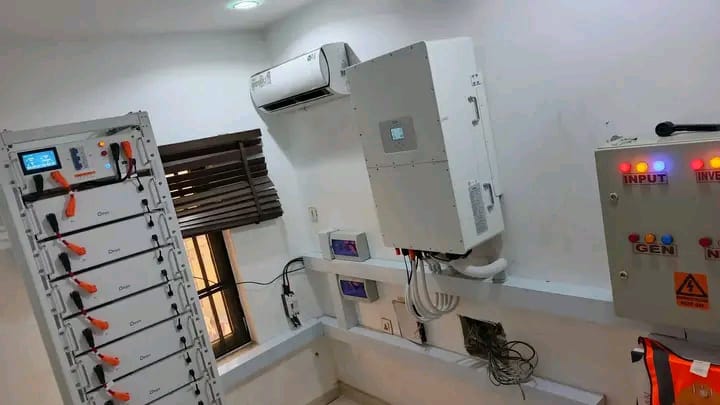 Inverter and lithium battery rack installation